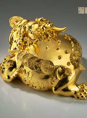 铜师傅全铜金蟾桌面摆件