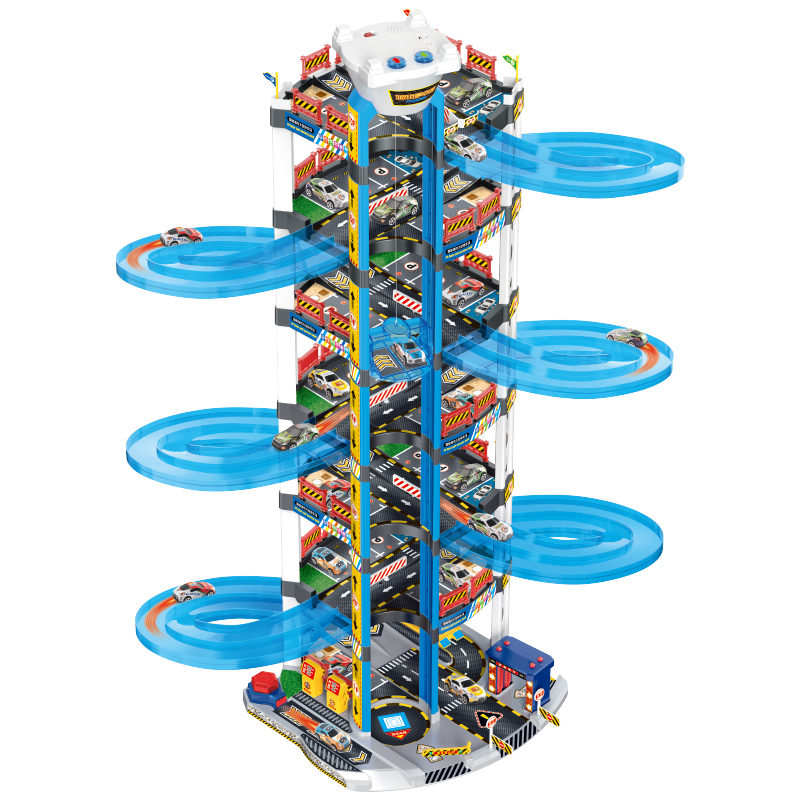 男孩儿童合金汽车新干线电动收纳赛车轨道弯道大型多层停车场玩具 - 图3