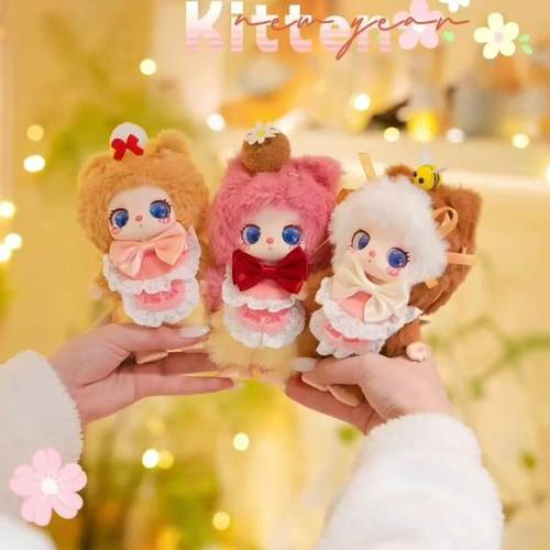 Babythree 娃三岁莉拉4代甜品师小猫搪胶毛绒公仔 Liila盲盒 礼物 - 图2