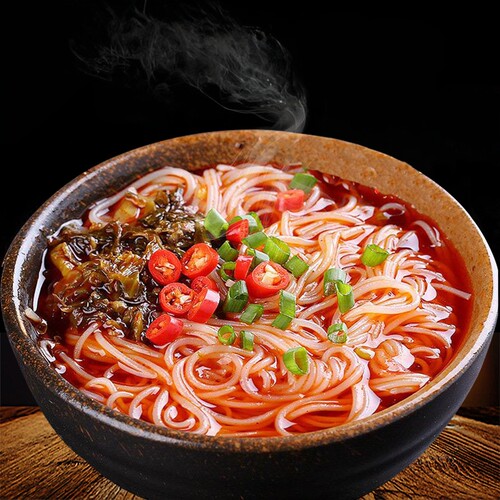 光友绵阳米粉米线四川粉丝麻辣牛肉味红汤米粉方便速食冲泡粉丝 - 图0