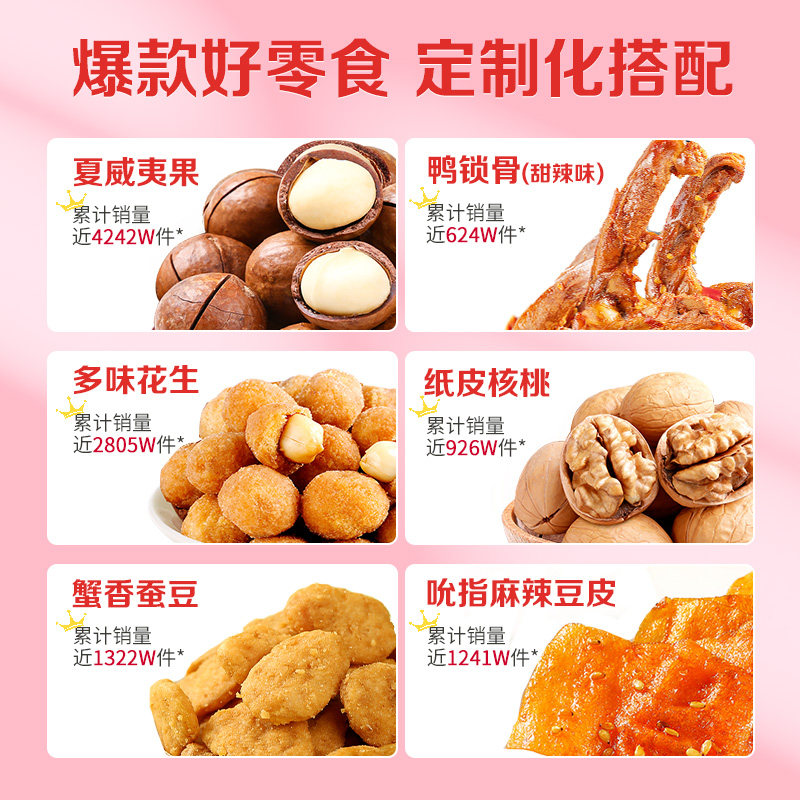 百草味巨型零食7斤送女友大礼包 百草味膨化食品