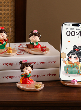 唐仕女手机支架摆件西安文创礼物