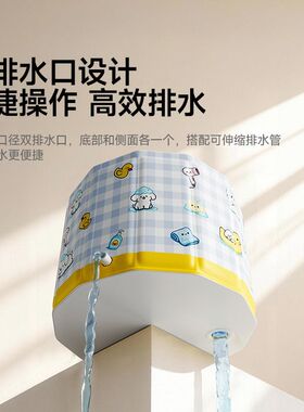 KUS泡澡桶折叠家用洗澡桶儿童成人浴缸泡浴可坐沐浴健身器材套装