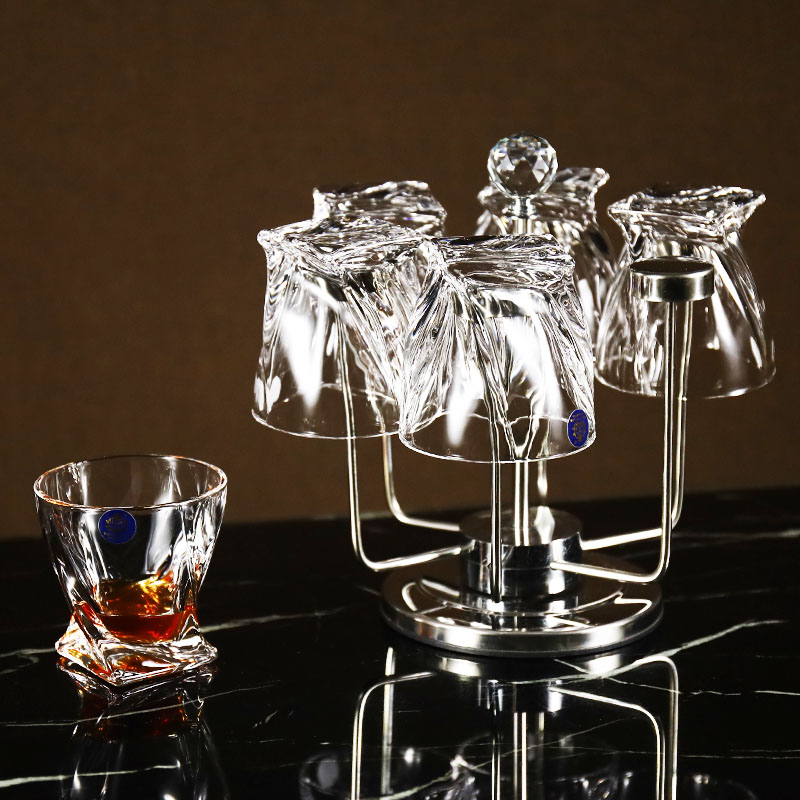 创意威士忌杯子水晶玻璃洋酒杯啤酒杯水晶酒杯套装欧式家用酒具 - 图0