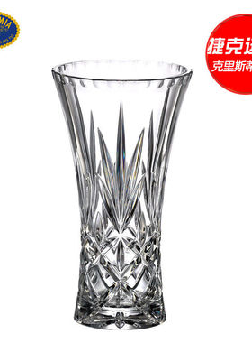 BOHEMIA捷克原装进口水晶花瓶桌面轻奢摆件透明高端居家复古花瓶