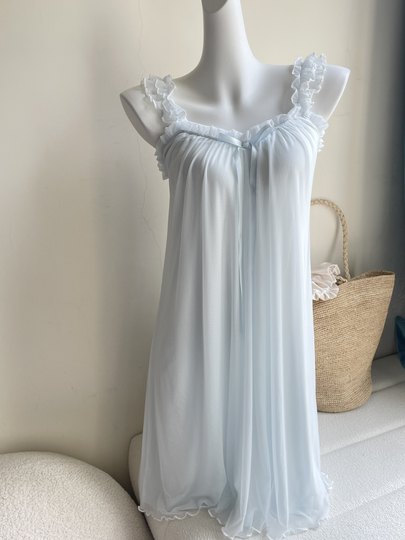 bmunderwear古早少女薄荷蓝复古仙仙睡裙莫代尔薄冰感家居服中裙