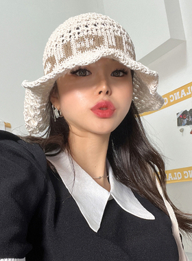 韩国东大门代购草编防晒帽
