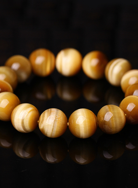 臻唯收藏系天然金手链虎眼石手链