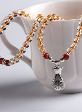 臻唯天然石榴石天然女鉴定手链