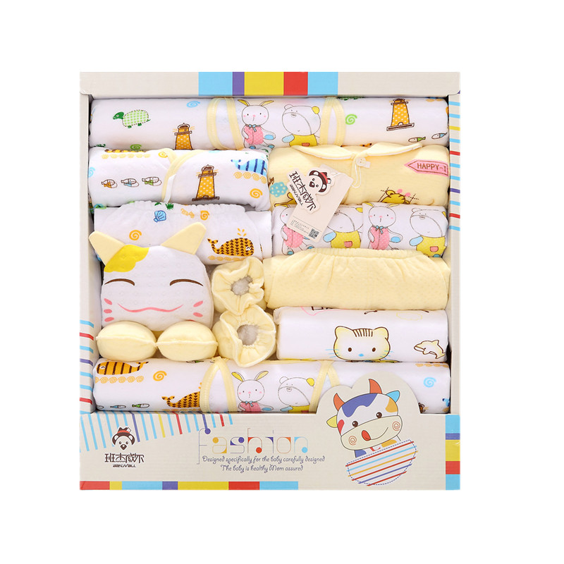 新生婴儿礼盒套装男宝秋冬初生女宝宝满月全棉衣服大礼包送礼高档