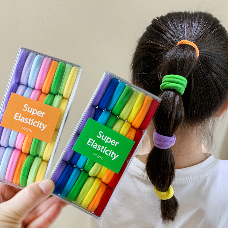 韩版儿童发圈可爱马卡龙彩色毛巾皮筋高弹力皮套宝宝扎发不伤发,淘宝优惠券,粉丝福利购,淘宝优惠卷