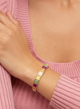 SOLDEVERANO高级彩虹手镯精致