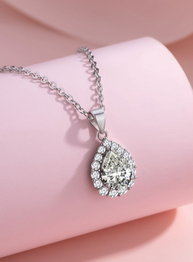 Witther原创小众设计S925纯银水滴项链时尚超闪精致锁骨链高级感