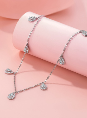 Witther原创设计水滴镶钻项链