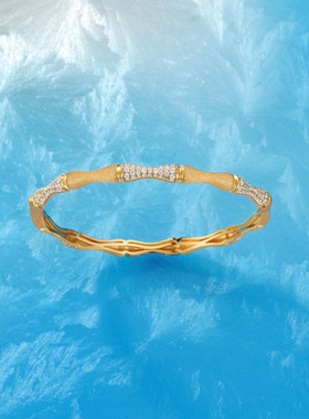 Witther小众设计复古竹节拉丝手镯s925纯银轻奢高级感简约手饰女