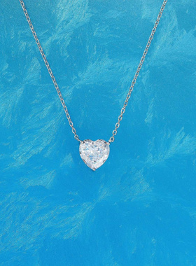 Witther小众设计爱心吊坠项链s925银轻银奢简约高级感心形锁骨链