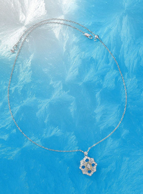 意式复古满钻镂空四叶草项链女92