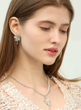 SOLDEVERANO蕃秀小众设计双层珍珠项链高级感玉髓吊坠s925银项链