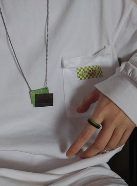 T-Sail［焦虑］美式男款长项链 原创小众设计吊坠毛衣链 复古几何