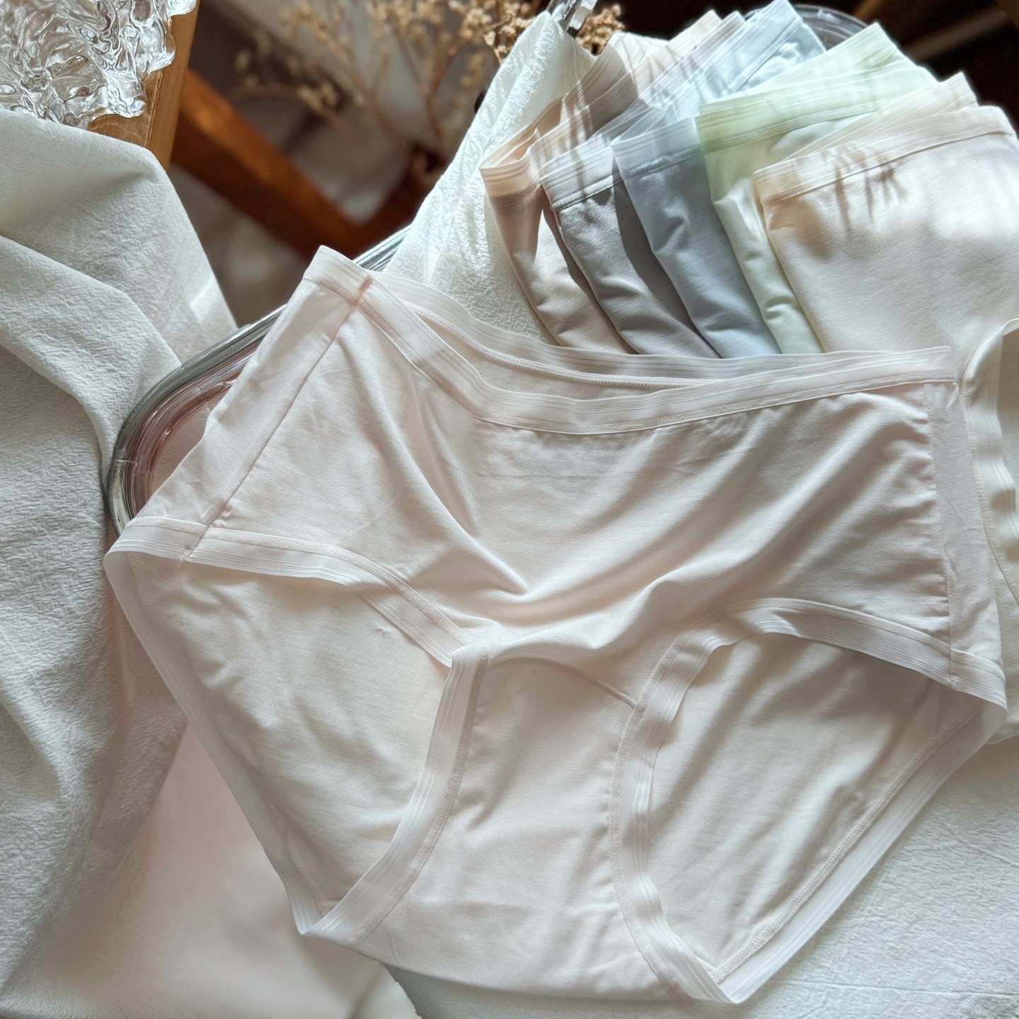 氧气面膜裤~超软裸感肌无痕0压莫代尔女生内裤女轻薄夏蚕丝纯棉裆,淘宝优惠券,粉丝福利购,淘宝优惠卷