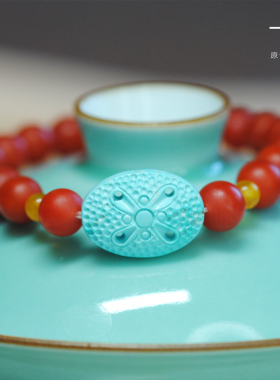 十目珠宝原创天然保山南红手串