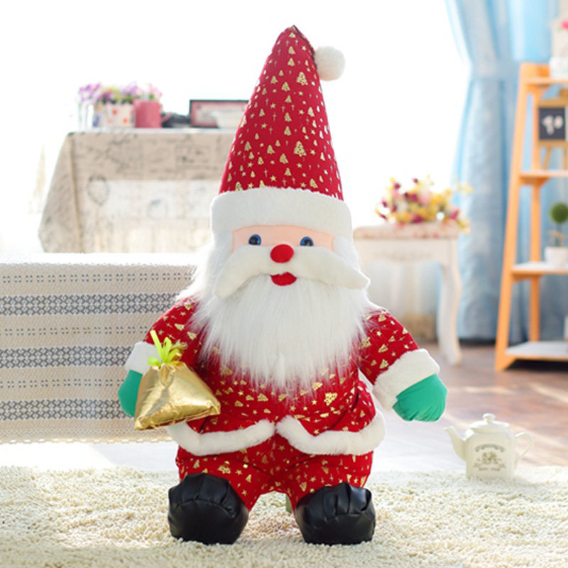 星星款圣诞老人公仔毛绒玩具圣诞老爷爷玩偶布娃娃圣诞节礼物包邮