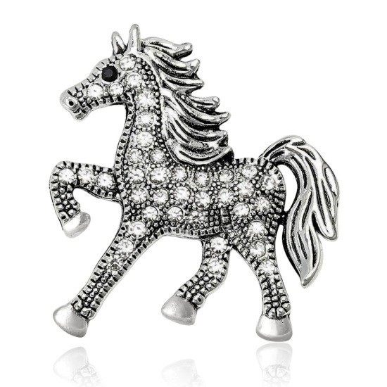 复古小马胸针精致高档水钻动物胸花时尚男女西装礼服本命年小礼物,淘宝优惠券,粉丝福利购,淘宝优惠卷