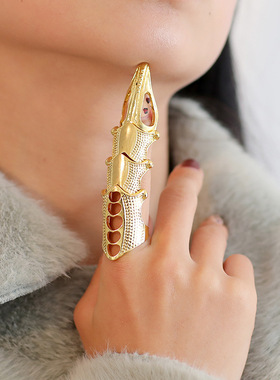 鹰爪关节戒指朋克指套男女手饰