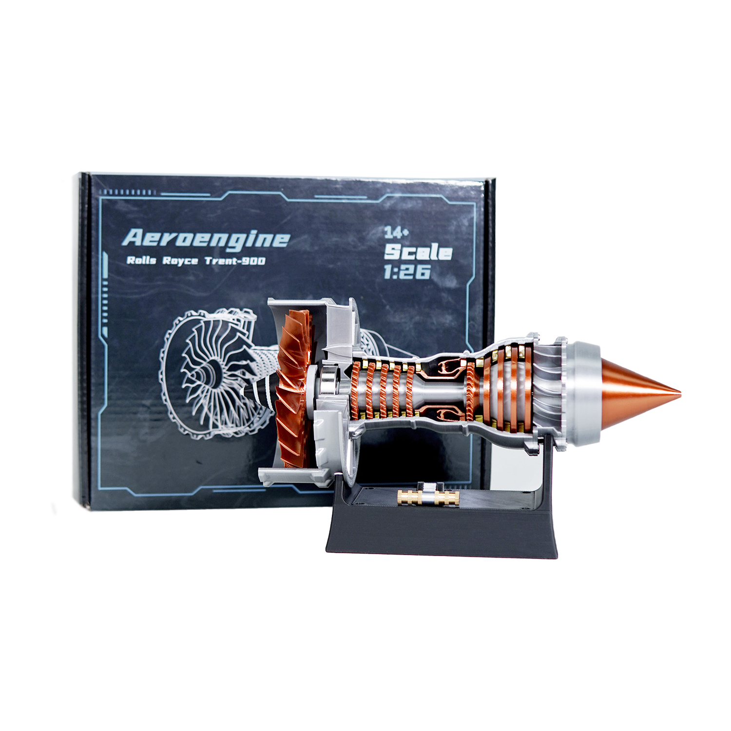 飞机涡轮发动机模型可启动拼装电动中秋国庆节小礼品初级组装玩具 - 图1