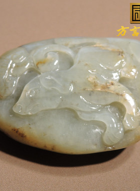 方言黄褐皮晴水绿底籽生肖狗吊坠