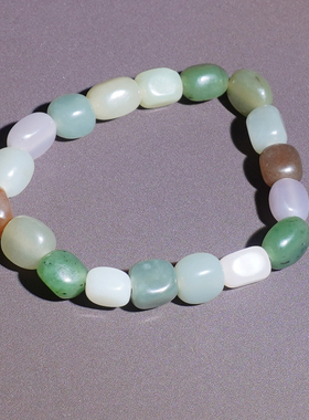 和田玉糖玉黄口烟紫俄碧多宝手串