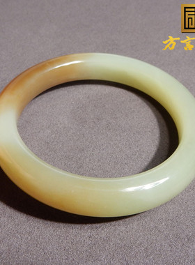 重量级方言和田玉收藏级新疆油润细腻且末料糖白玉57mm正装手镯A5