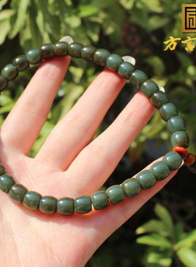 新疆策勒戈壁料蓝玉旱籽油润手持