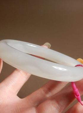 青海老坑料淡紫色泽均匀57mm手镯