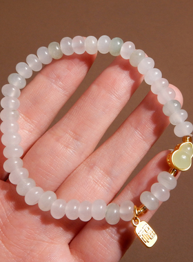 金丝玉细腻天山翠6MM算盘珠手串