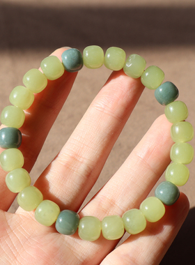 若羌黄口蓝皮8mm细油润老型手串