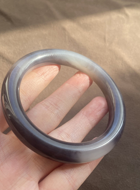 青海冰底烟紫帝王紫56mm精美手镯