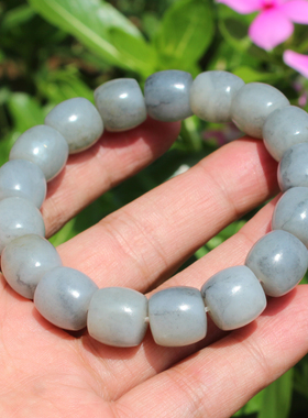 青花籽料13mm直切老型珠手串