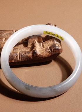 青海老坑料白玉紫罗兰59mm手镯