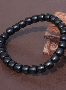 方言细腻漆黑如墨墨玉籽直切手串