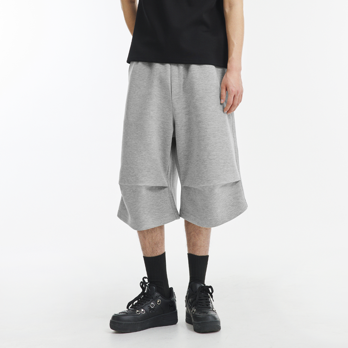 男道美式360G空气层弯刀廓形七分短裤男2025新款宽松休闲裤子潮,淘宝优惠券,粉丝福利购,淘宝优惠卷