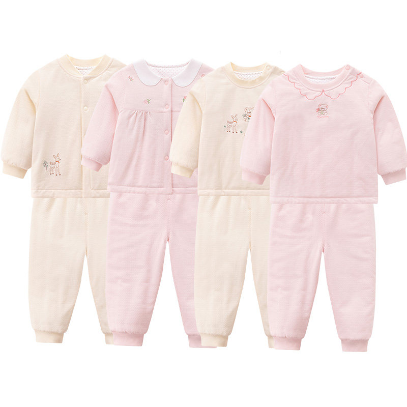 【商场同款】拉比童装套装2025新款春季男女童40g铺棉全开服套装