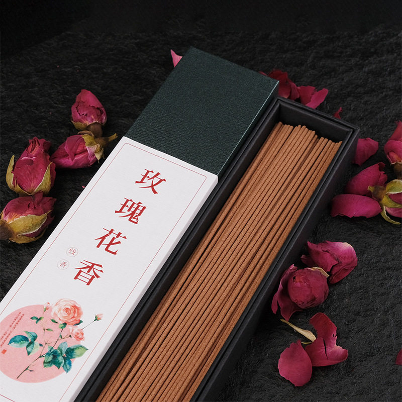 玫瑰花线香30g礼盒合香卧香家用室内香薰香泡茶瑜伽办公家用香薰,淘宝优惠券,粉丝福利购,淘宝优惠卷