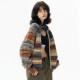 Turtleneck striped sweater cardigan 714street