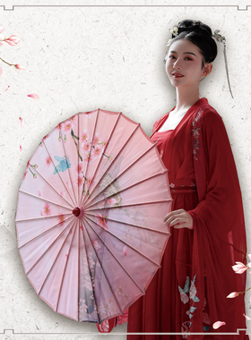 绸布儿童演出舞蹈旗袍走秀油纸伞