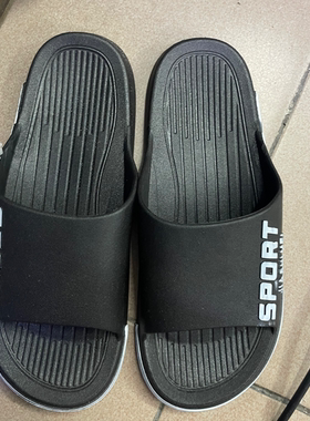 新款黑色防滑男一字拖Men's Slipper