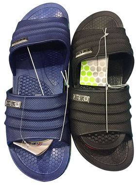 回乐黑色防滑人字拖鞋一字拖Men's flip flop