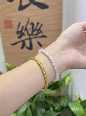 和田玉藕粉手串卡8mm少女冰粉手链小仙女穿搭