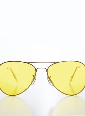 美国古着复古黄色镜片飞行员墨镜