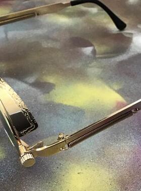 美国代购手作复古偏光圆形太阳镜